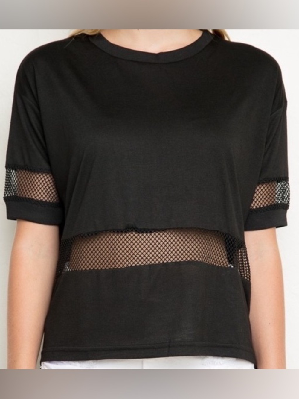 Brandy Melville Mesh Panel Top
